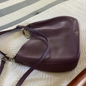 Coach Deep Lilac Purple Leather Shoulder Bag